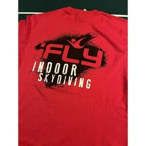iFLY Indoor Skydiving Philadelphia SS T-Shirt Tee MEDIUM Red OFFICIAL Stretch